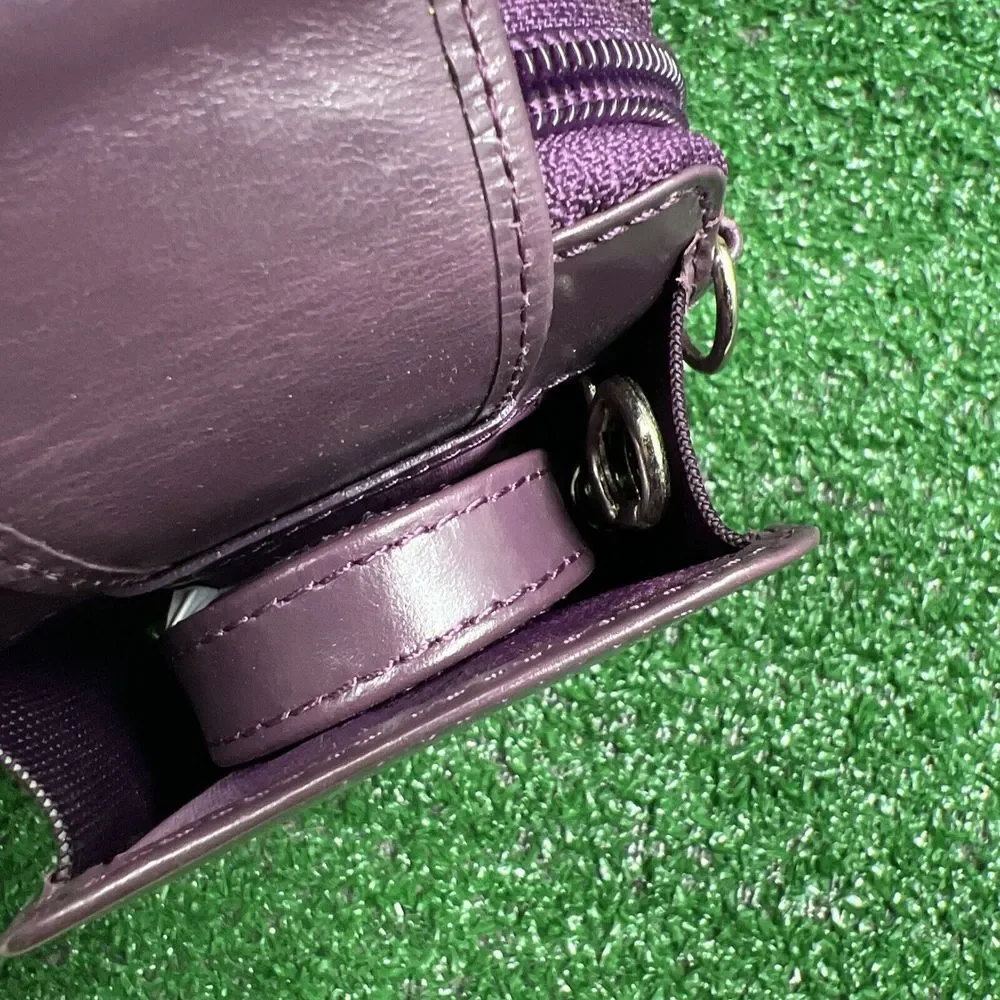 WalletBe Genuine Calf Skin Leather  Wallet Cell‎ Phone Case Purple New In Box